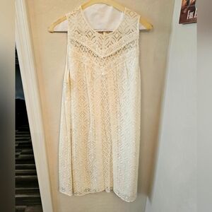 Elegant Cream Lace Dress